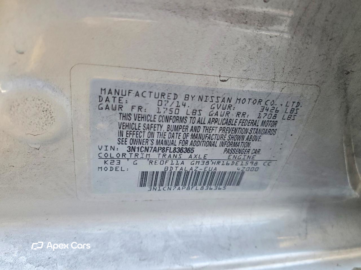 Nissan Versa 2015