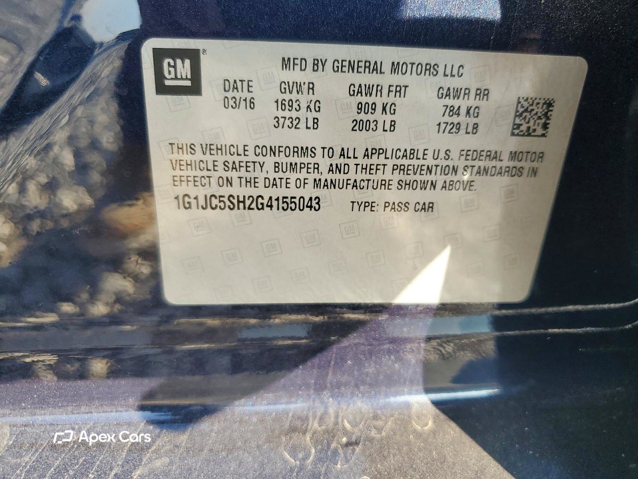Chevrolet Sonic 2016