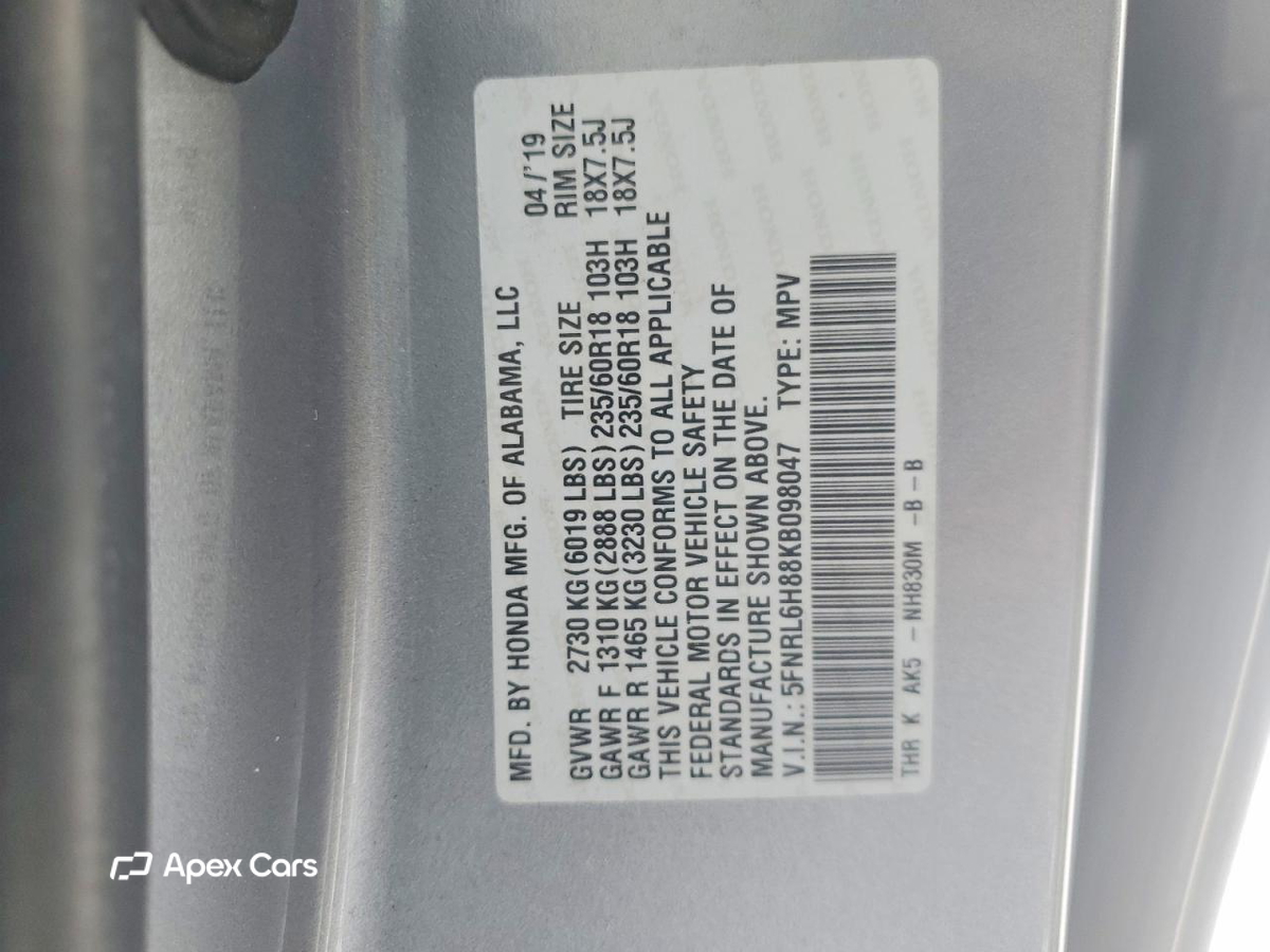 Honda Odyssey 2019