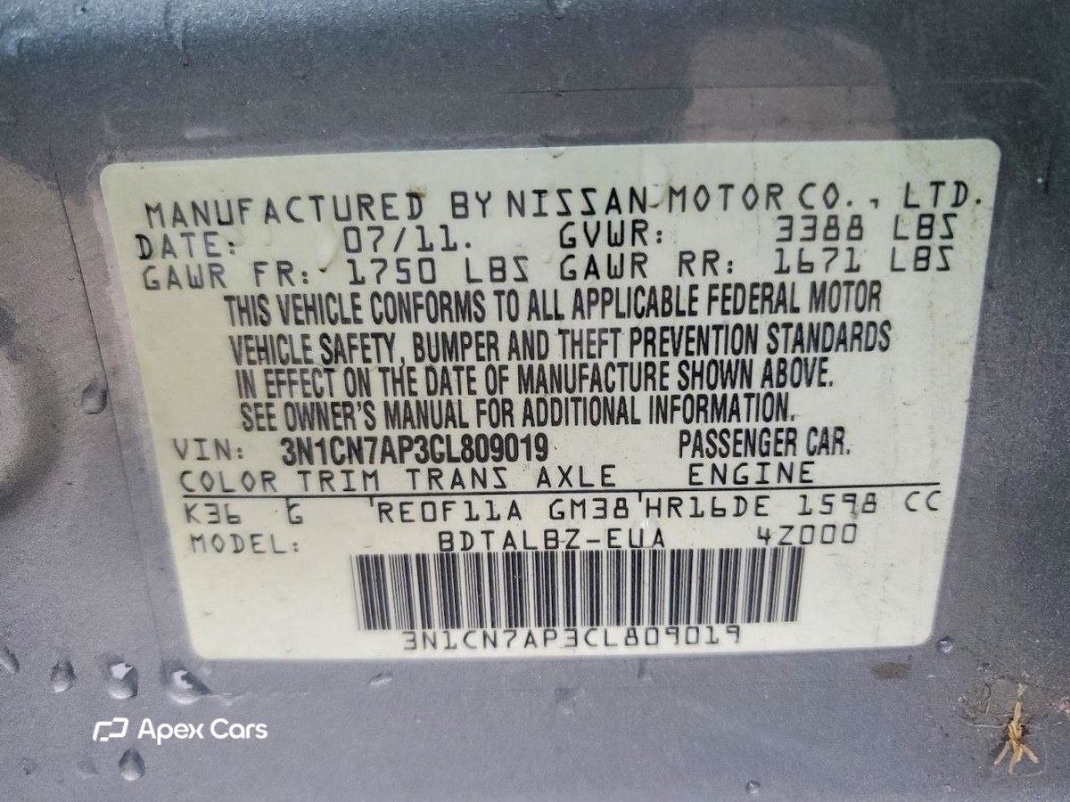 Nissan Versa 2012