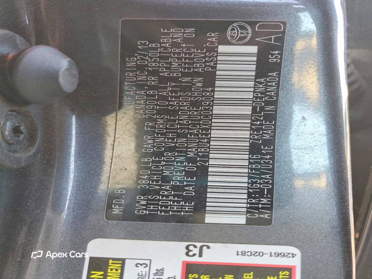 Toyota Corolla 2013