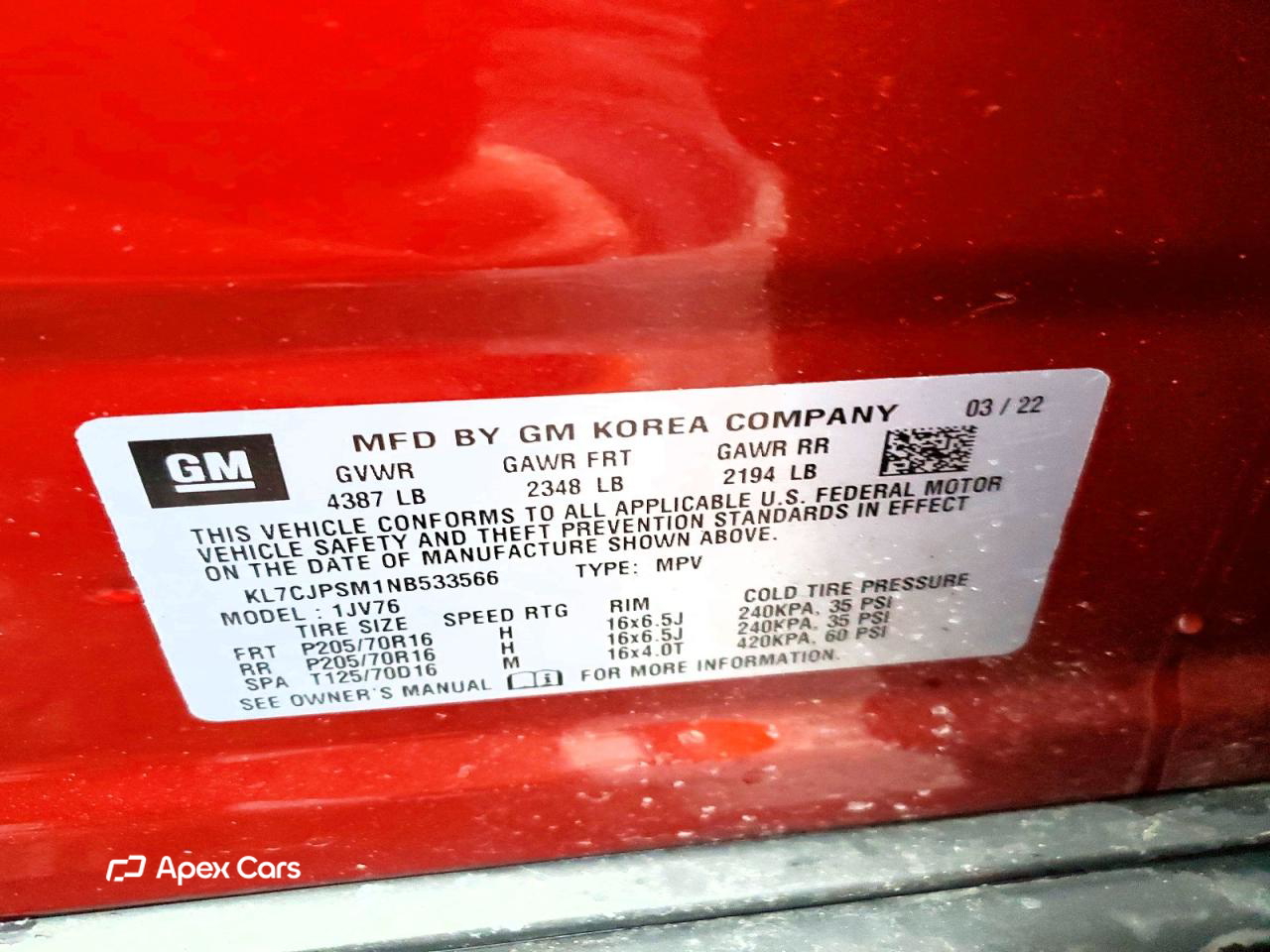 Chevrolet Trax 2022