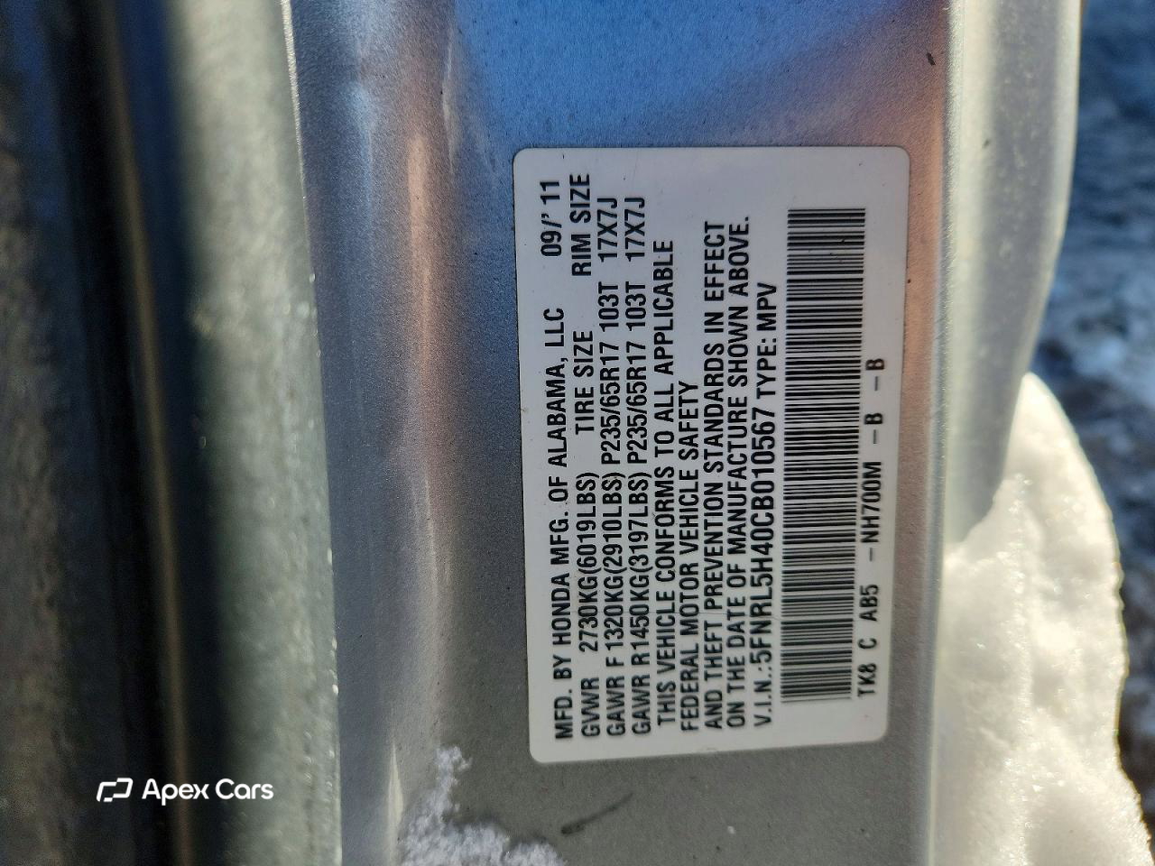 Honda Odyssey 2012