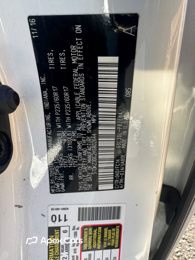 Toyota Sienna 2017