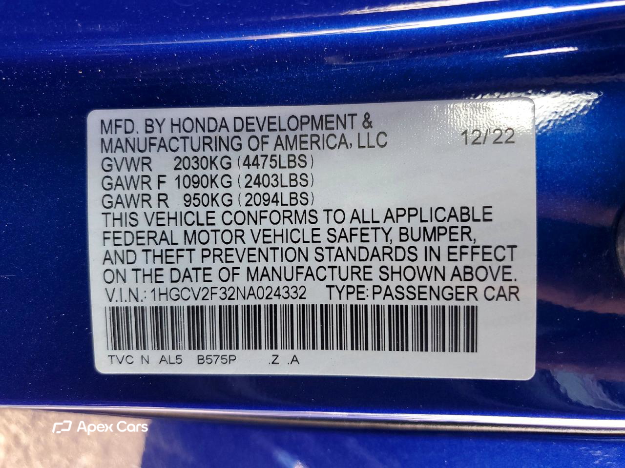 Honda Accord 2022