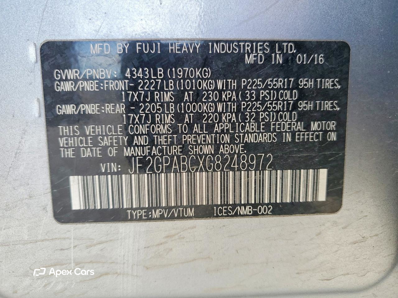 Subaru XV 2016