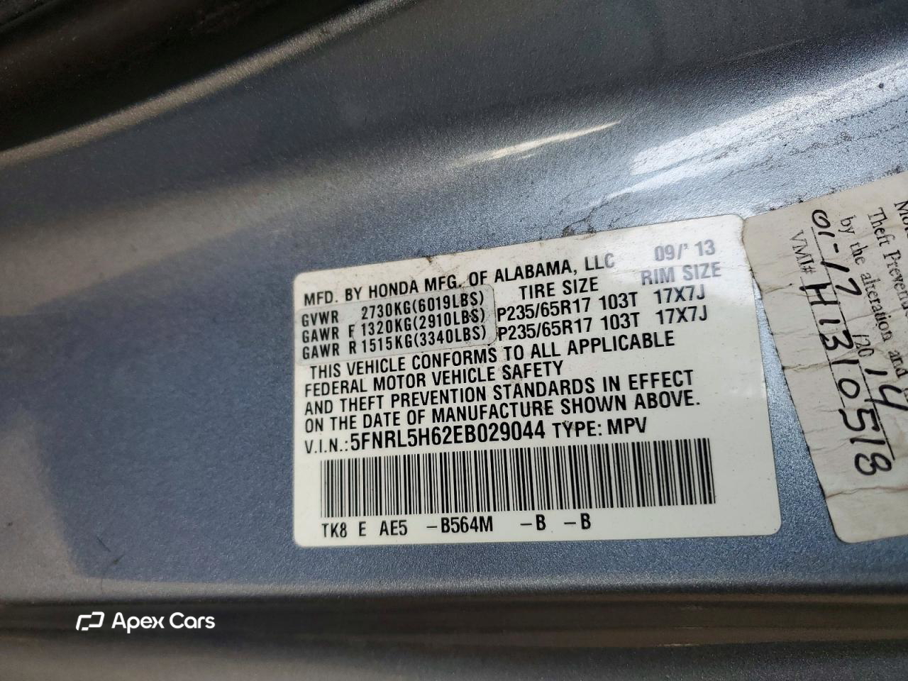 Honda Odyssey 2014