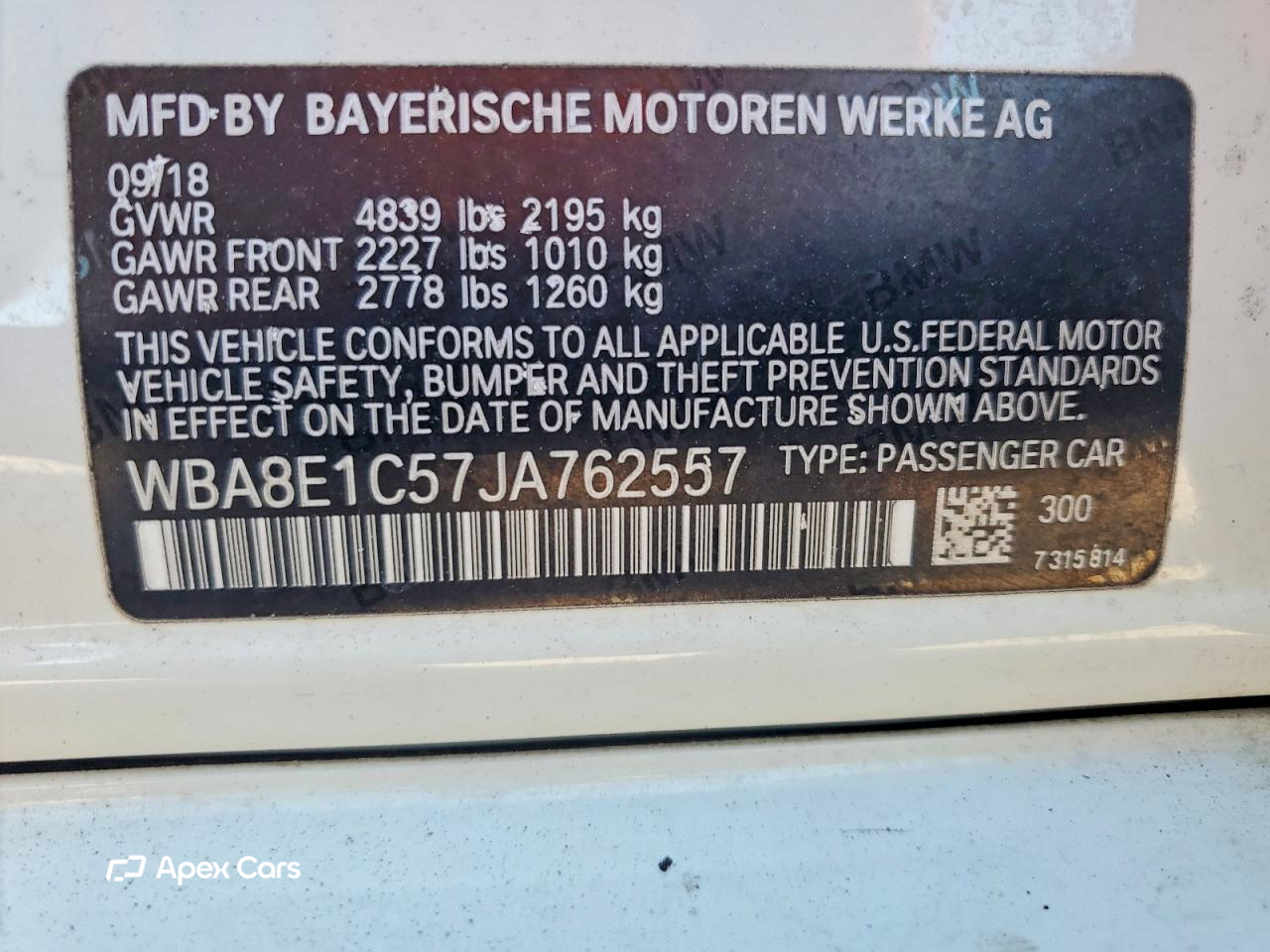 BMW Series 3 2018