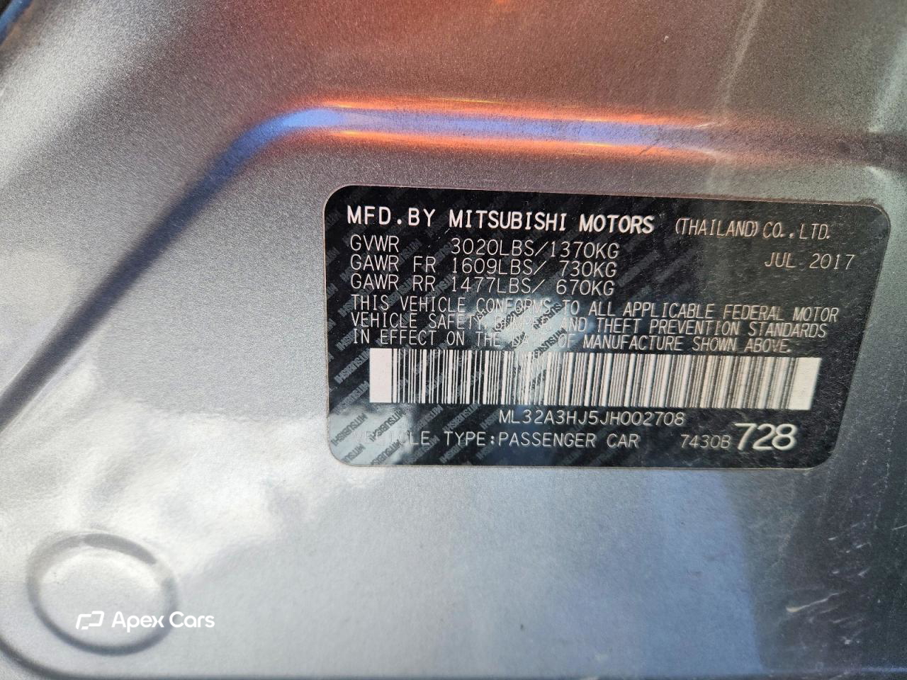 Mitsubishi Mirage 2018
