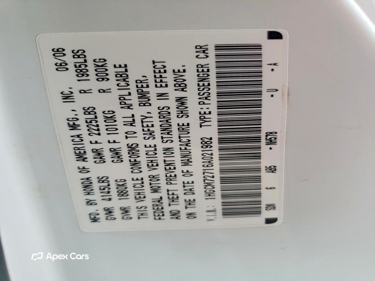 Honda Accord 2006