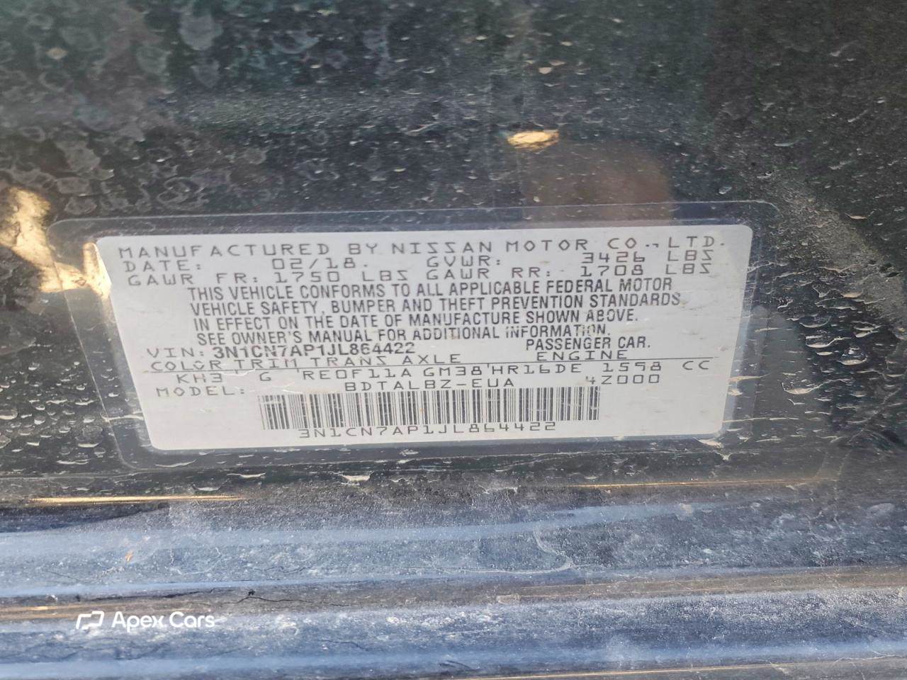 Nissan Versa 2018