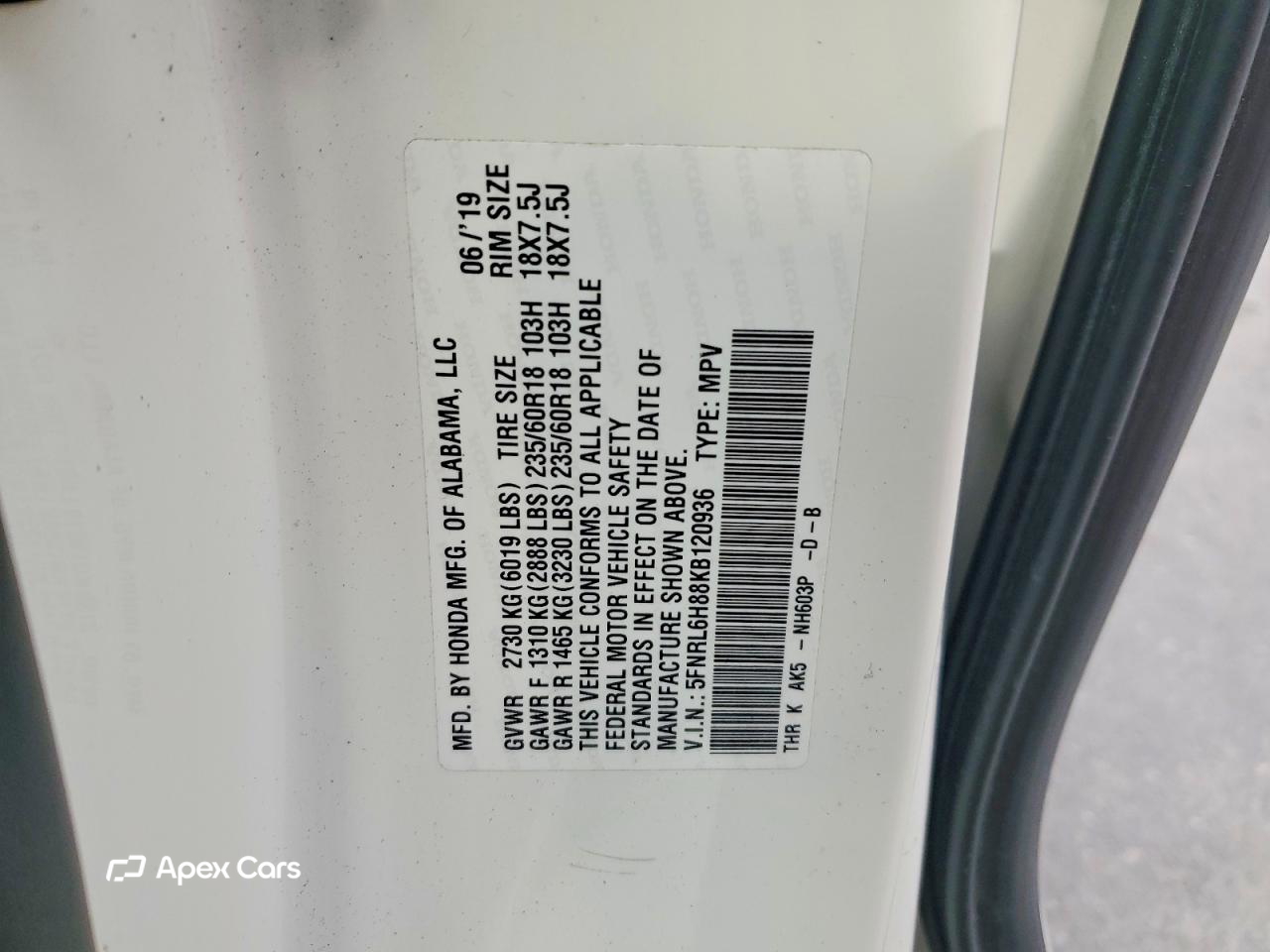 Honda Odyssey 2019