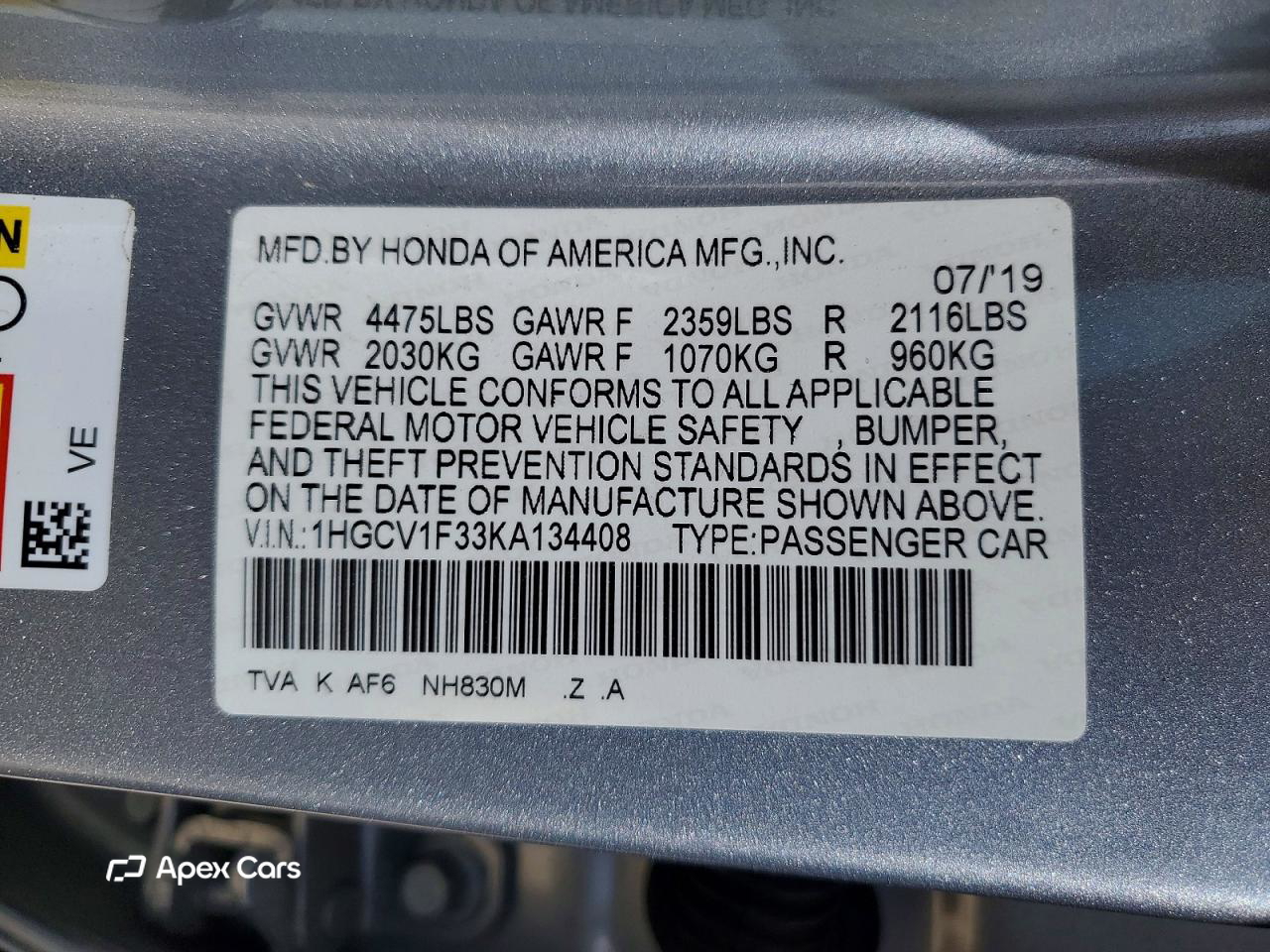 Honda Accord 2019