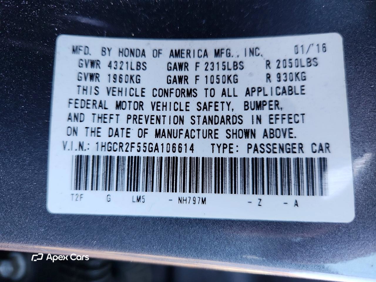 Honda Accord 2016