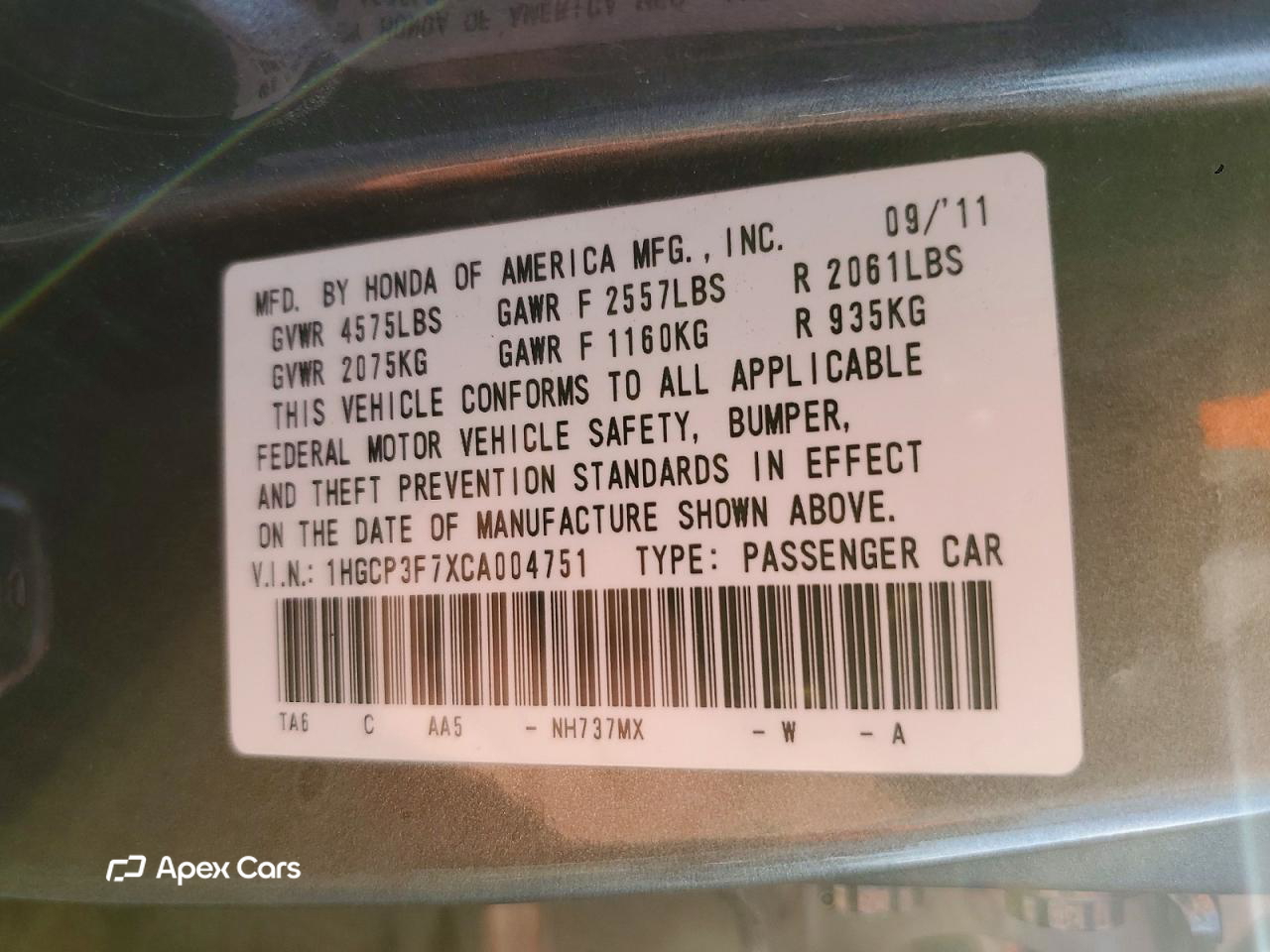 Honda Accord 2012
