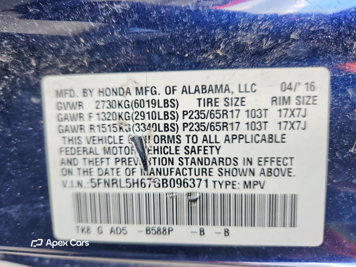 Honda Odyssey 2016