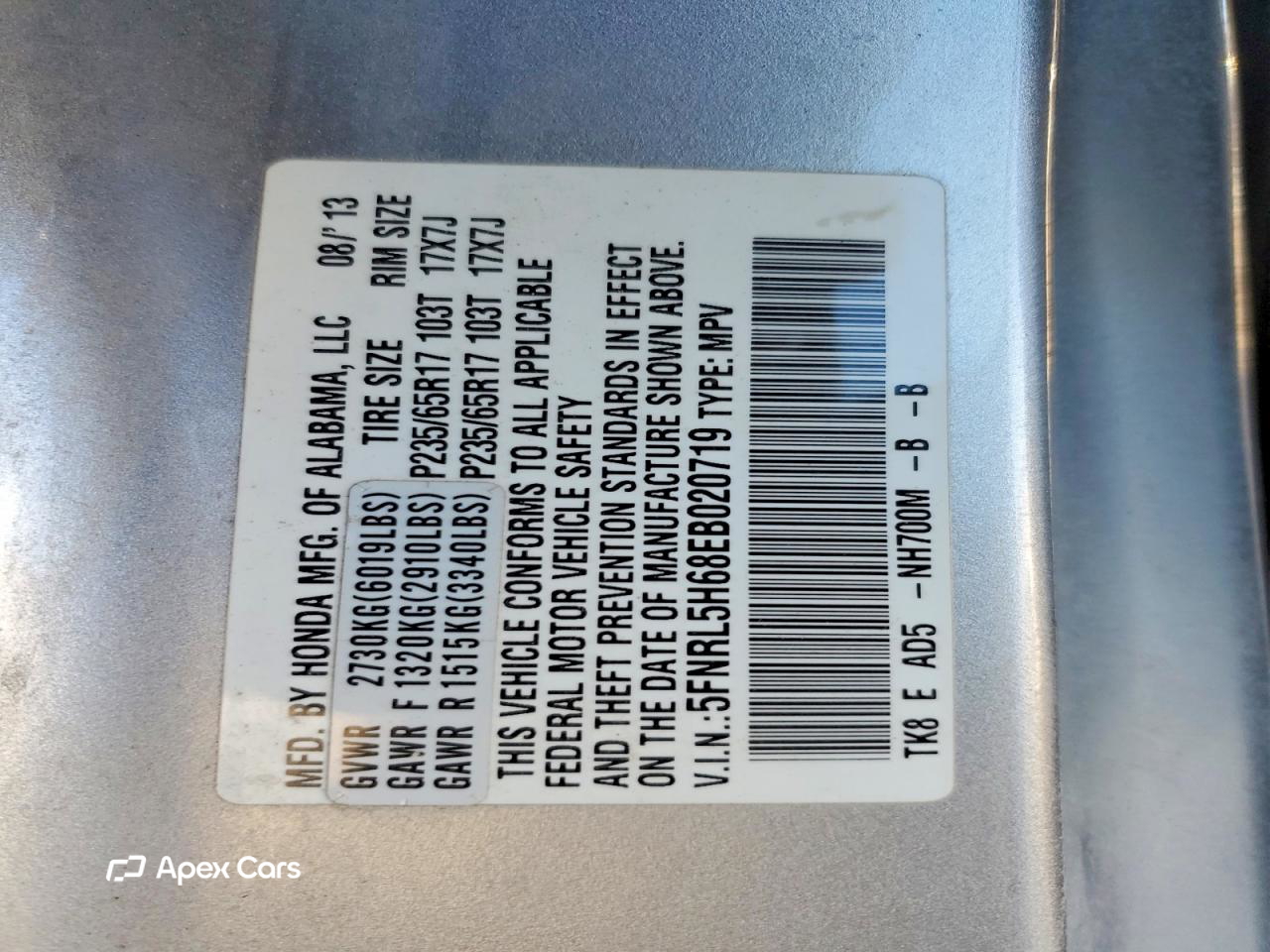 Honda Odyssey 2014