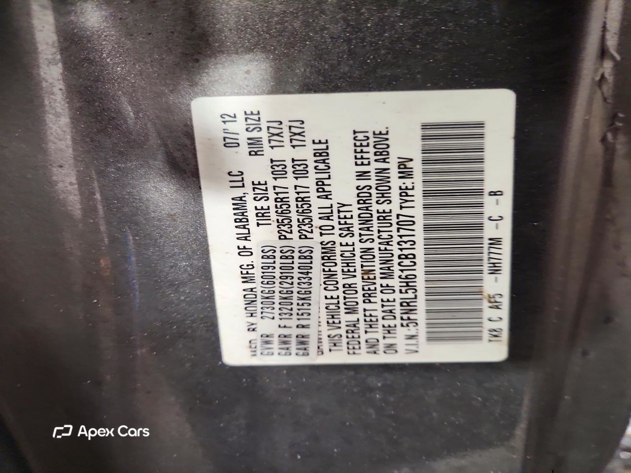 Honda Odyssey 2012