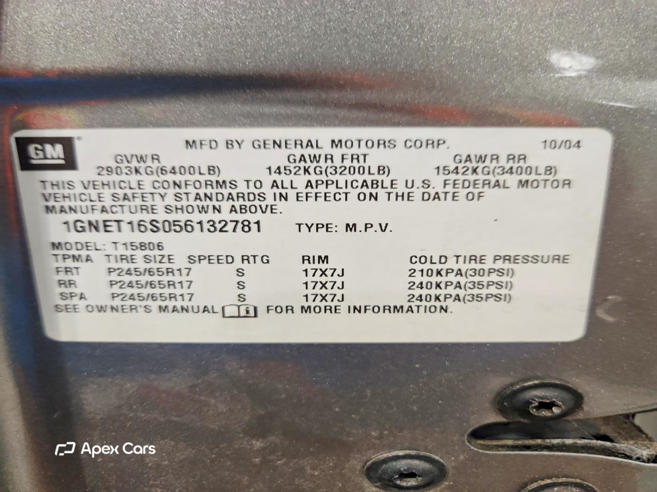 Chevrolet TrailBlazer 2005
