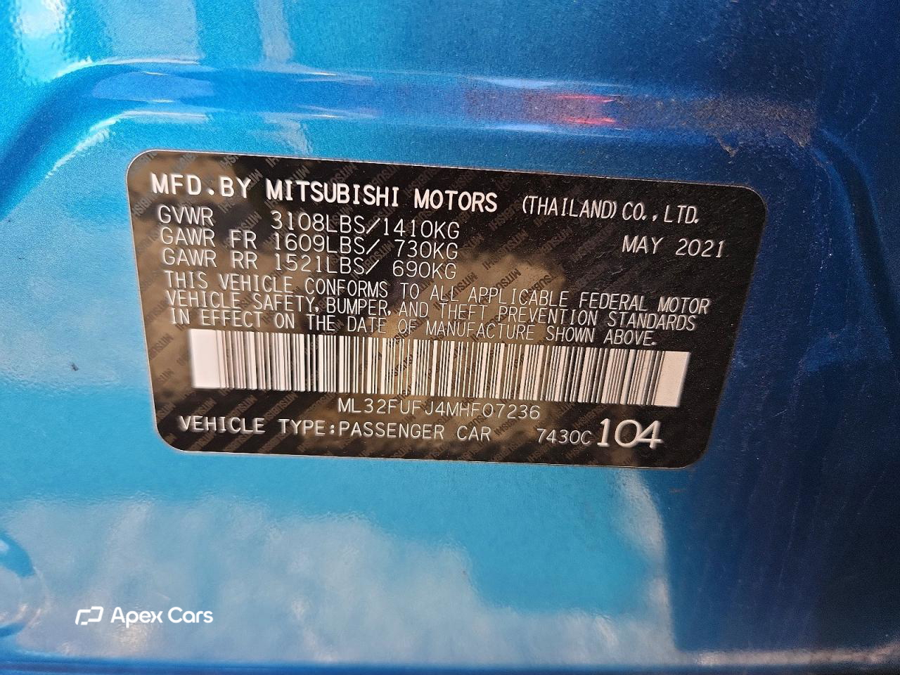 Mitsubishi Mirage 2021
