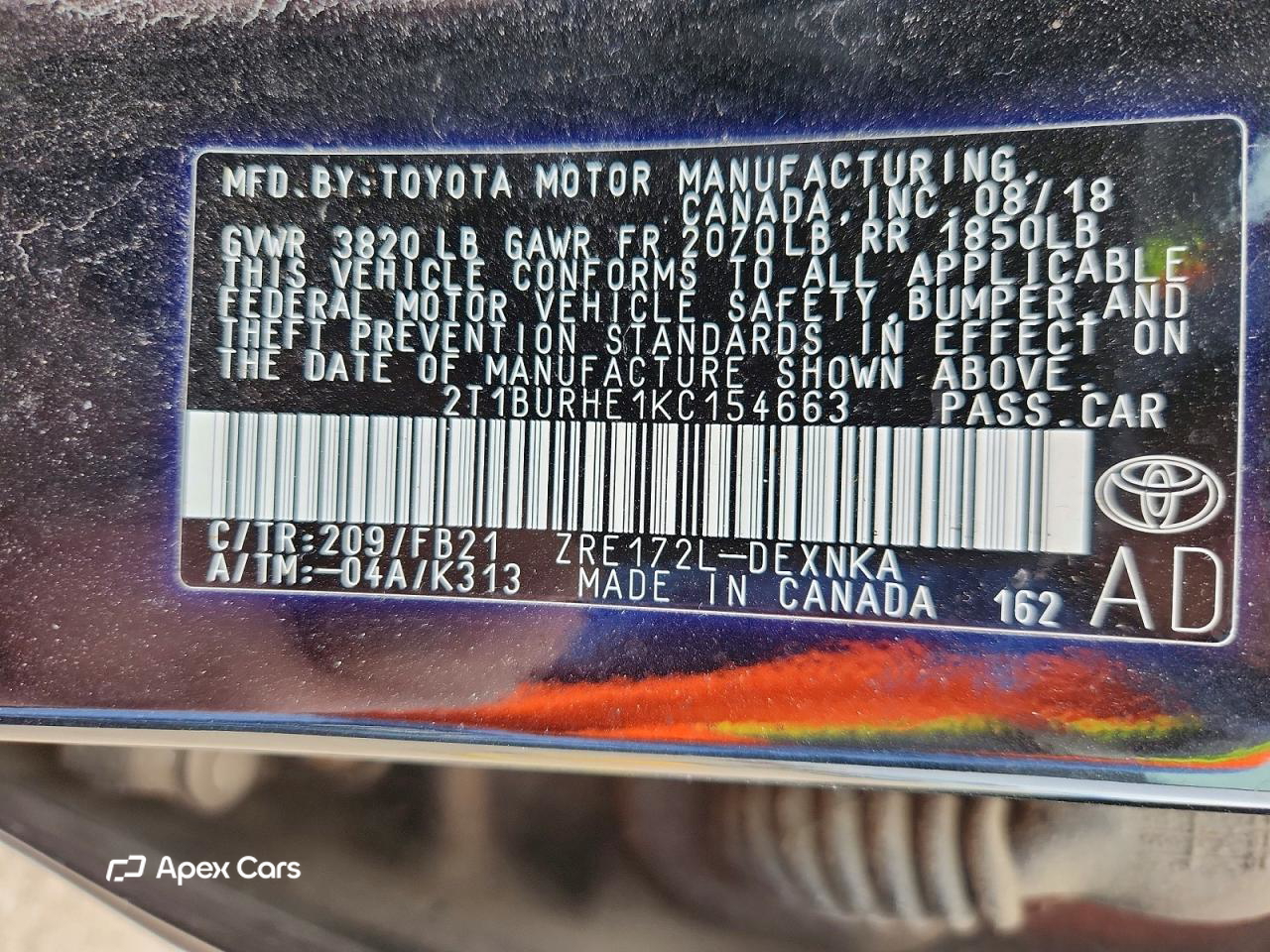 Toyota Corolla 2019