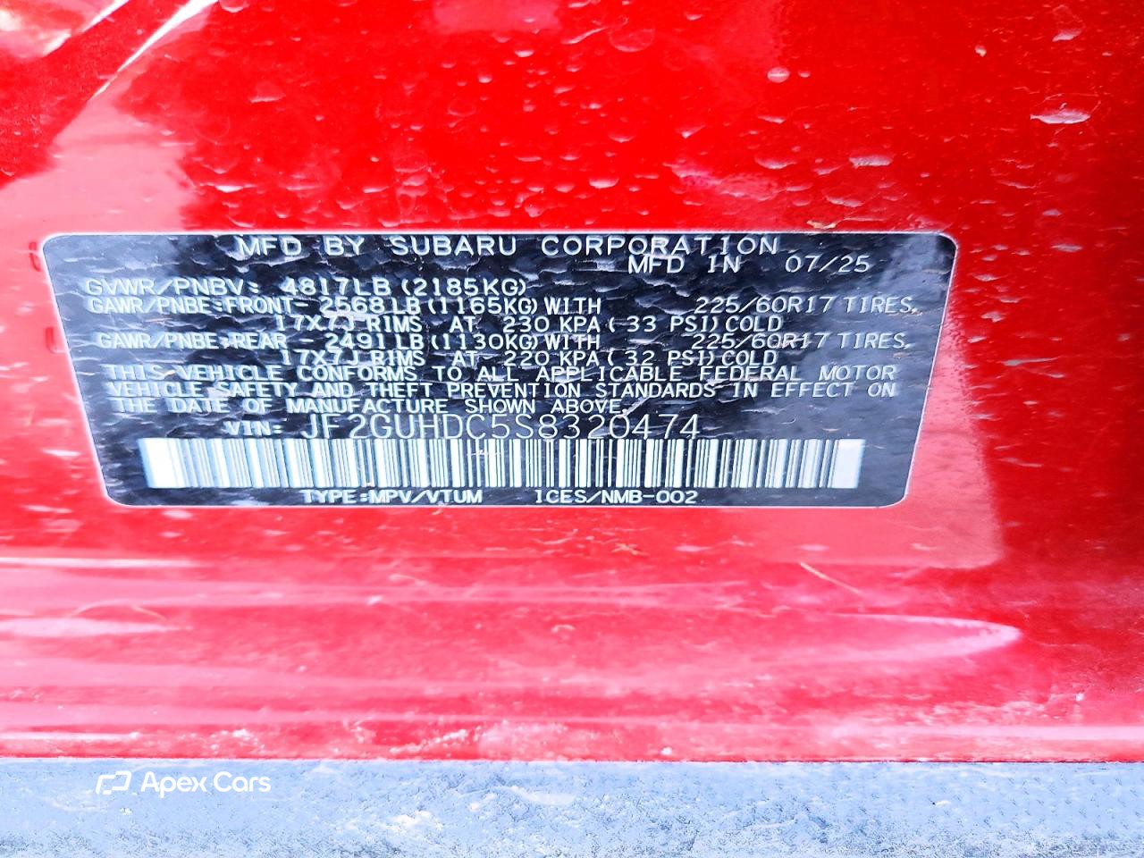 Subaru XV 2025
