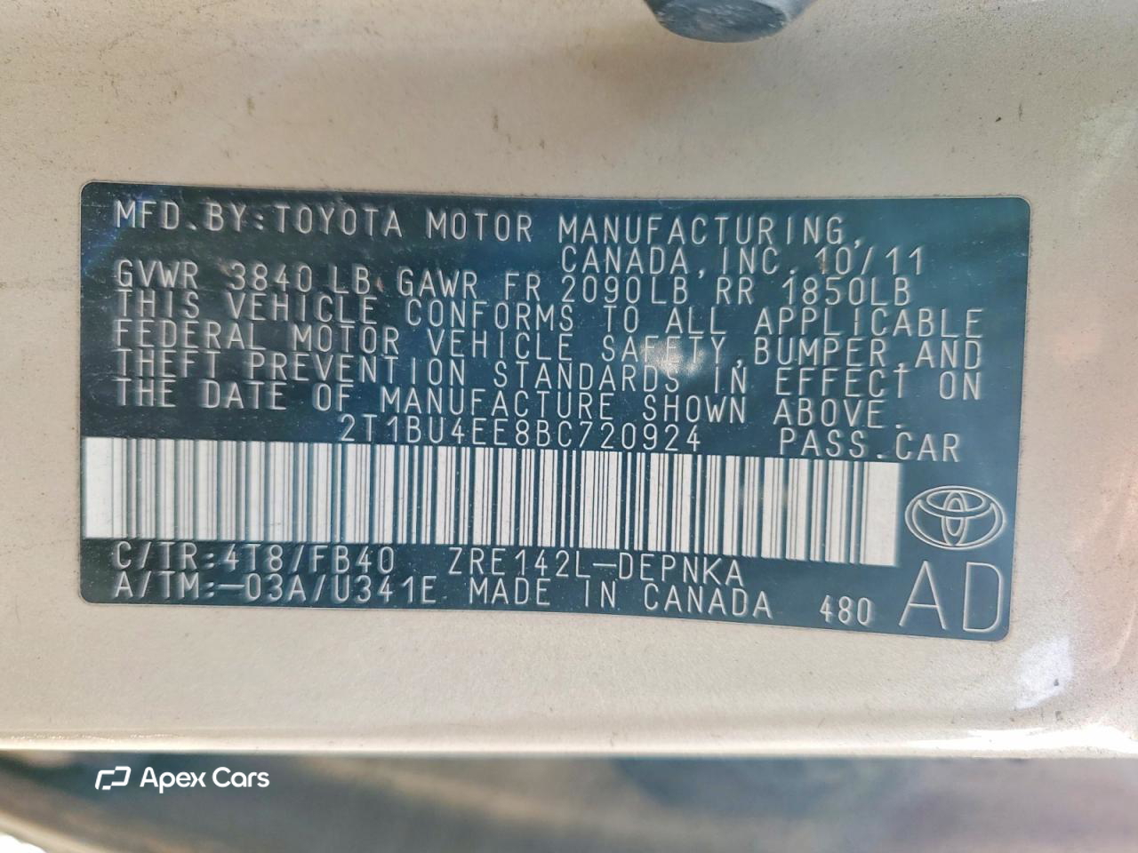 Toyota Corolla 2011