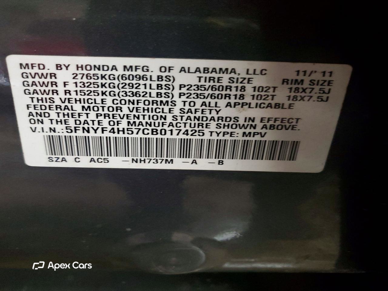 Honda Pilot 2012