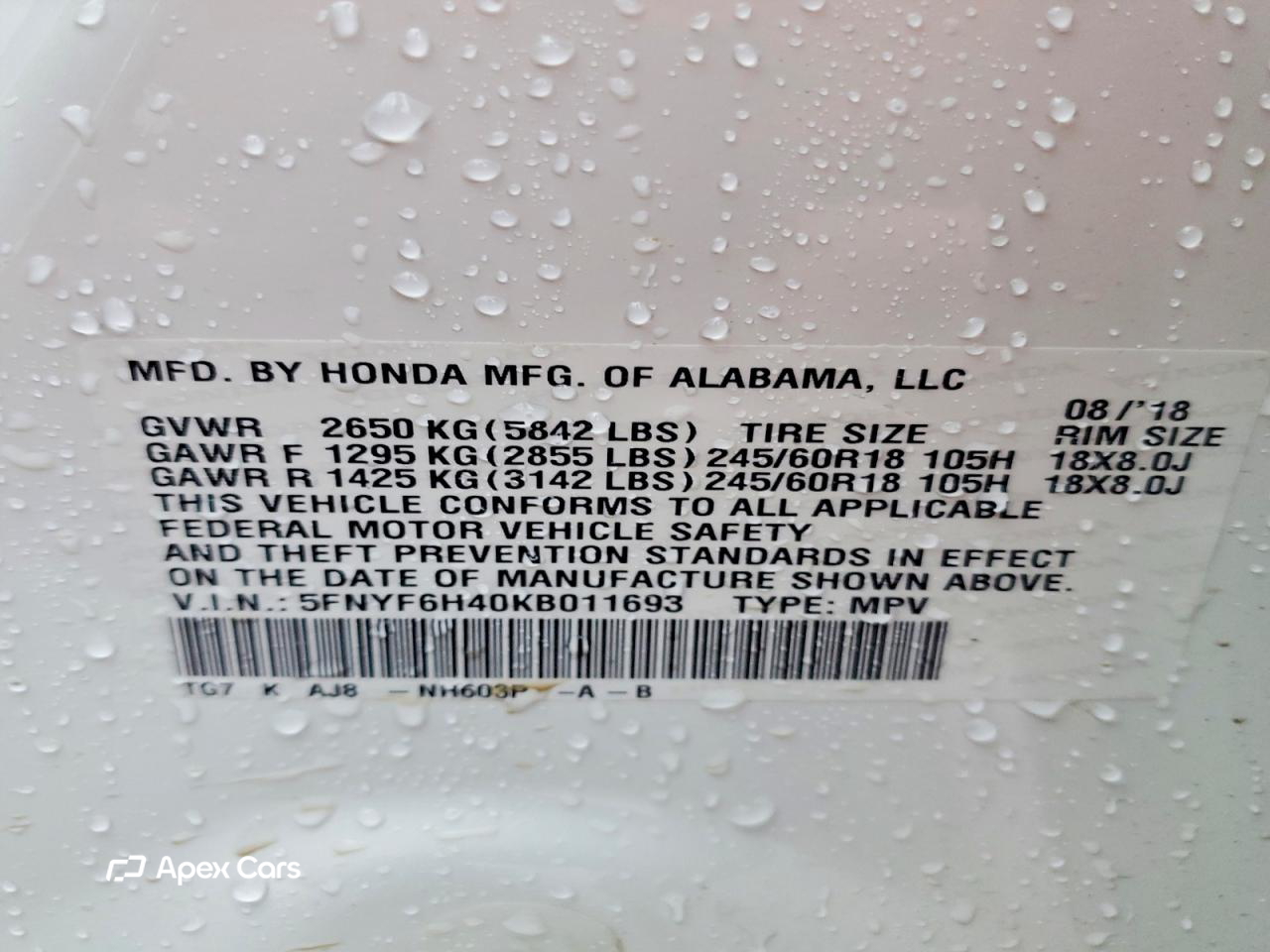 Honda Pilot 2019