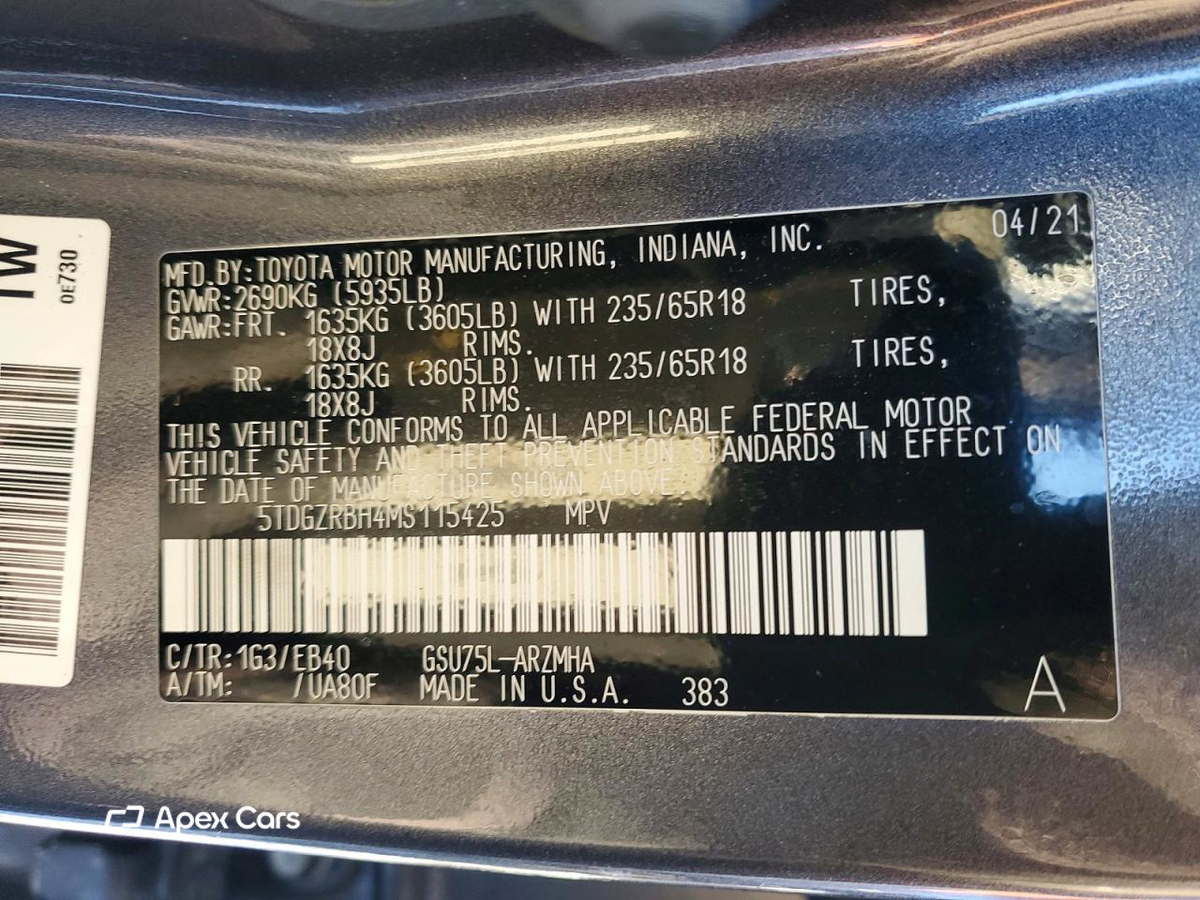 Toyota Highlander 2021