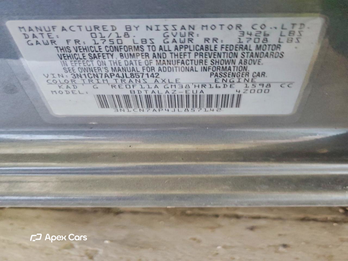 Nissan Versa 2018