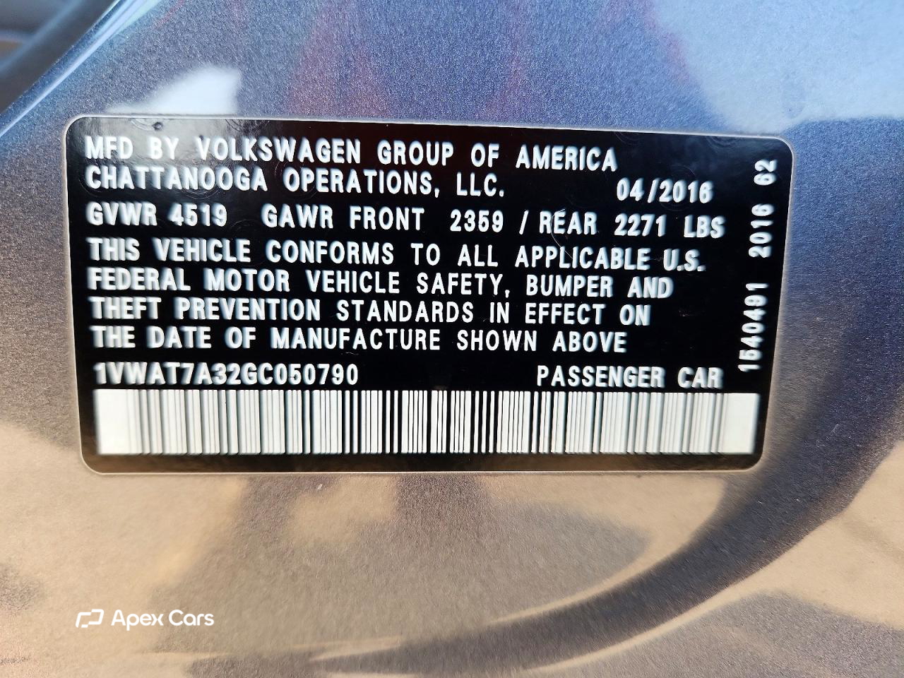 Volkswagen Passat 2016