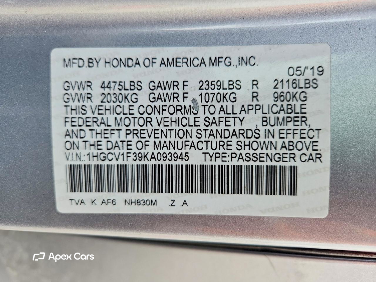 Honda Accord 2019