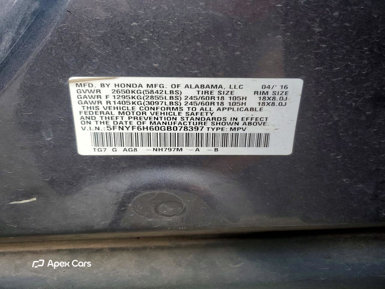 Honda Pilot 2016