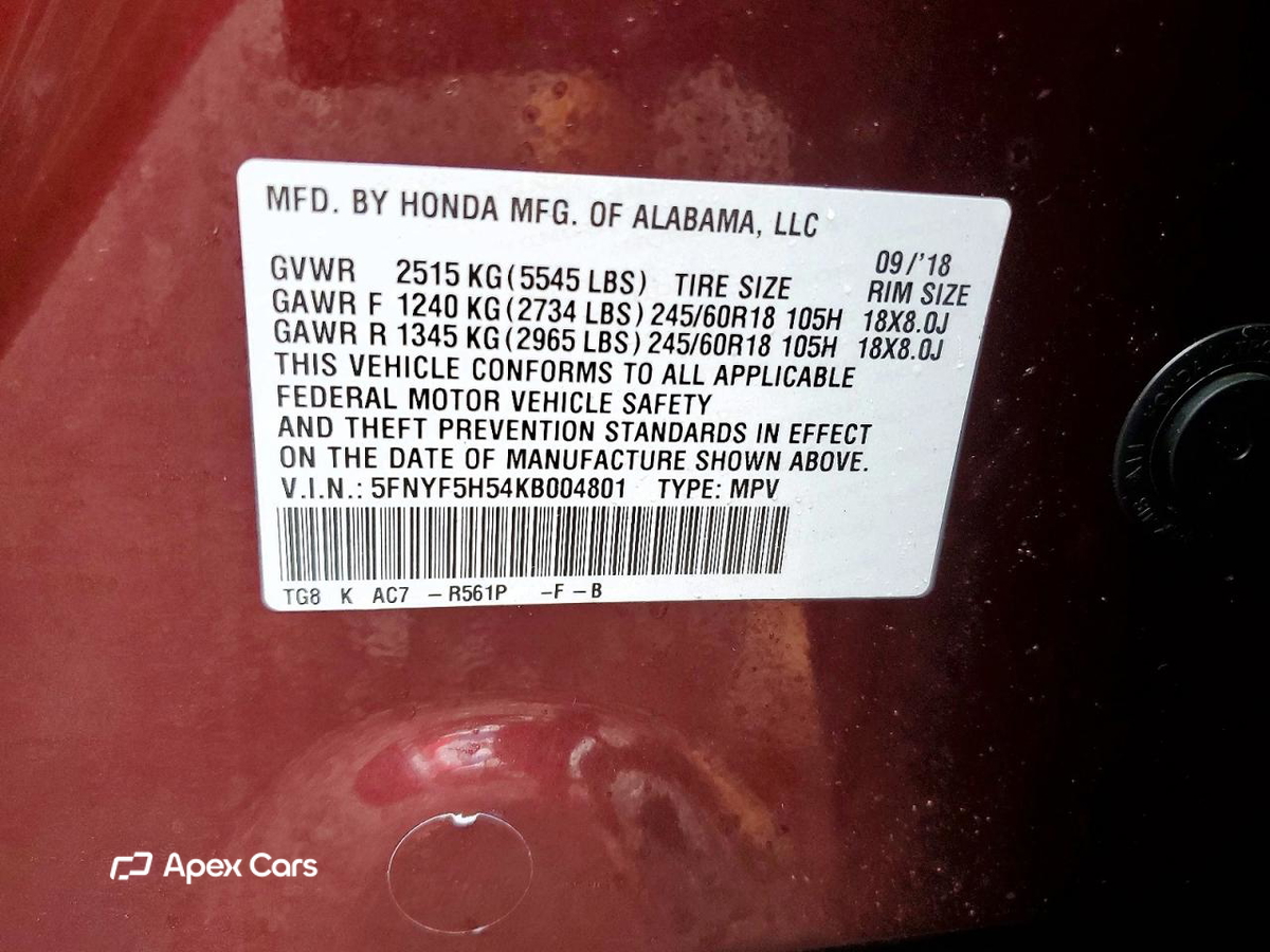 Honda Pilot 2019