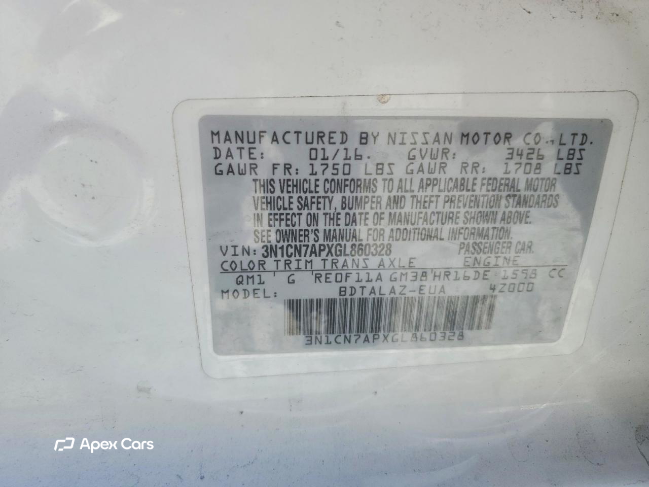 Nissan Versa 2016