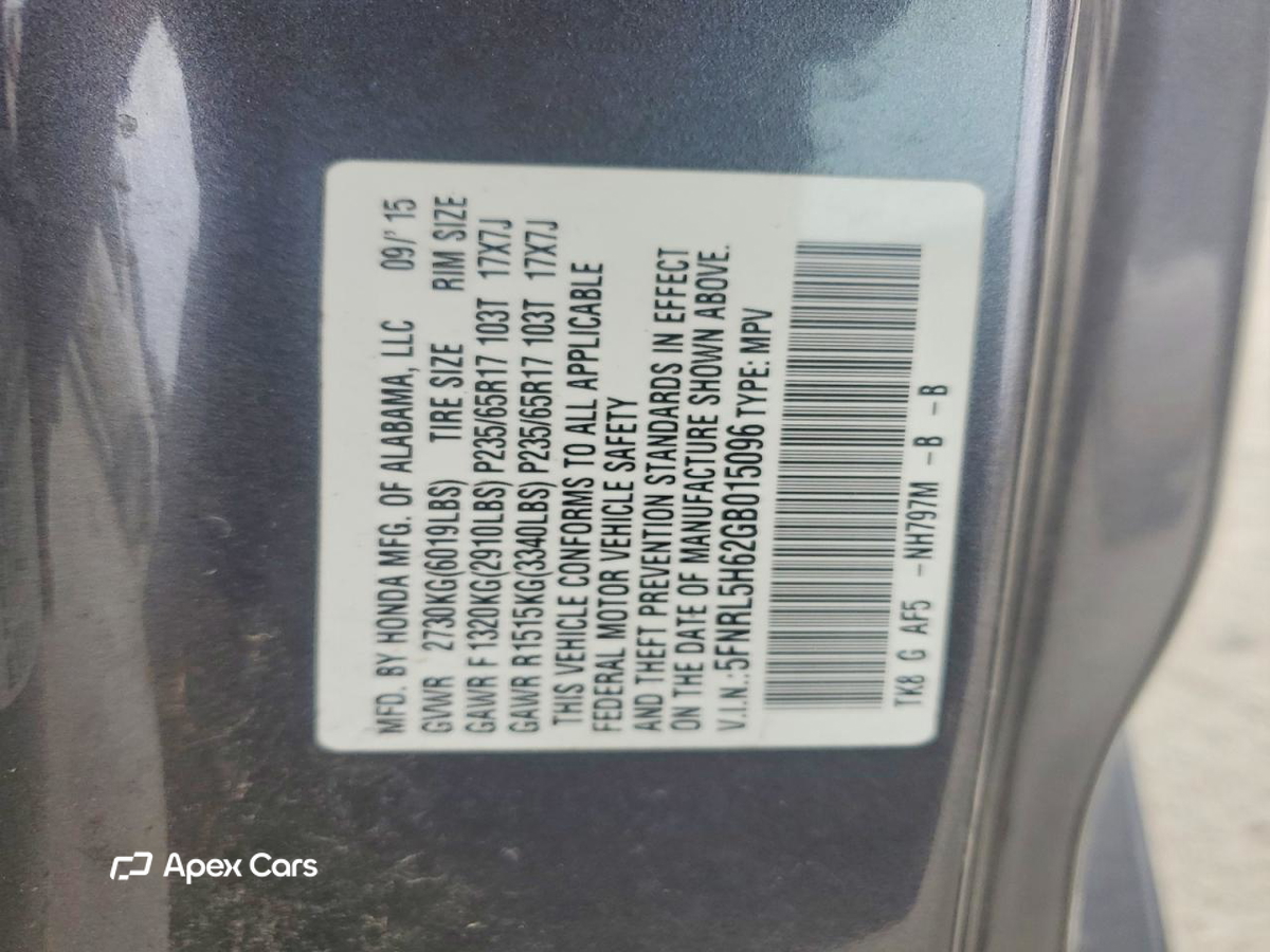 Honda Odyssey 2016