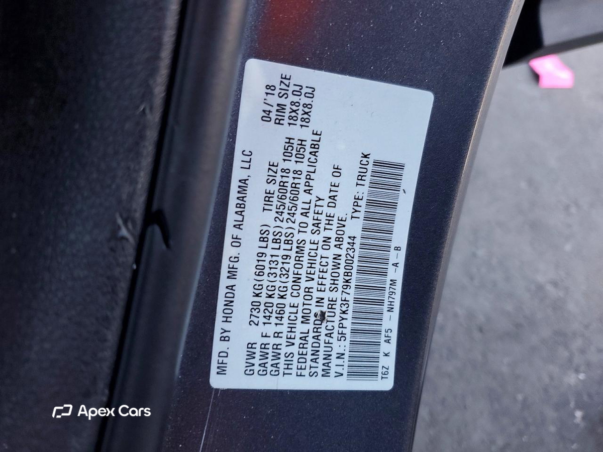 Honda Ridgeline 2019
