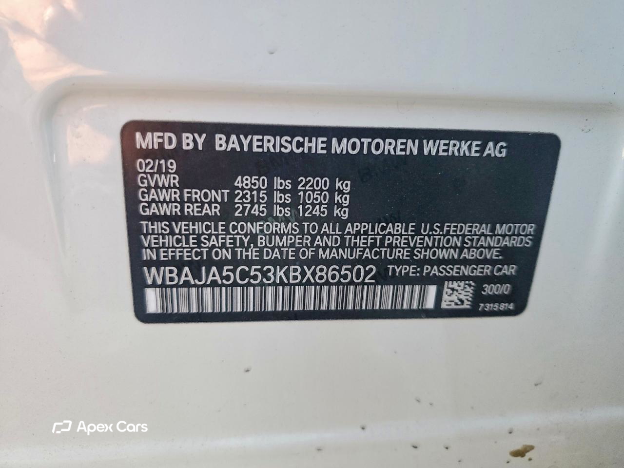 BMW Series 5 2019