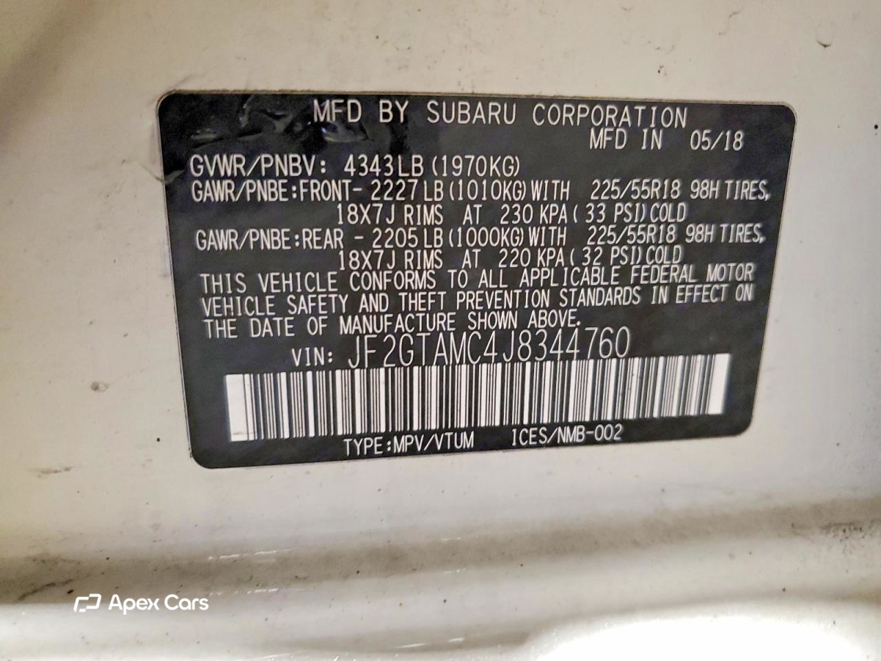 Subaru XV 2018