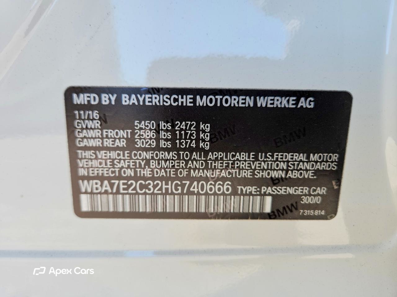 BMW Series 7 2017