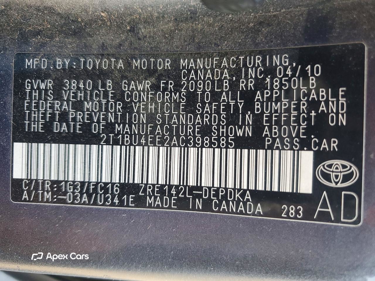 Toyota Corolla 2010