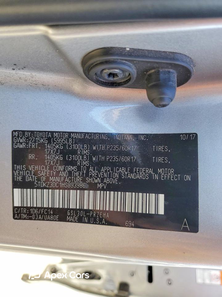 Toyota Sienna 2017