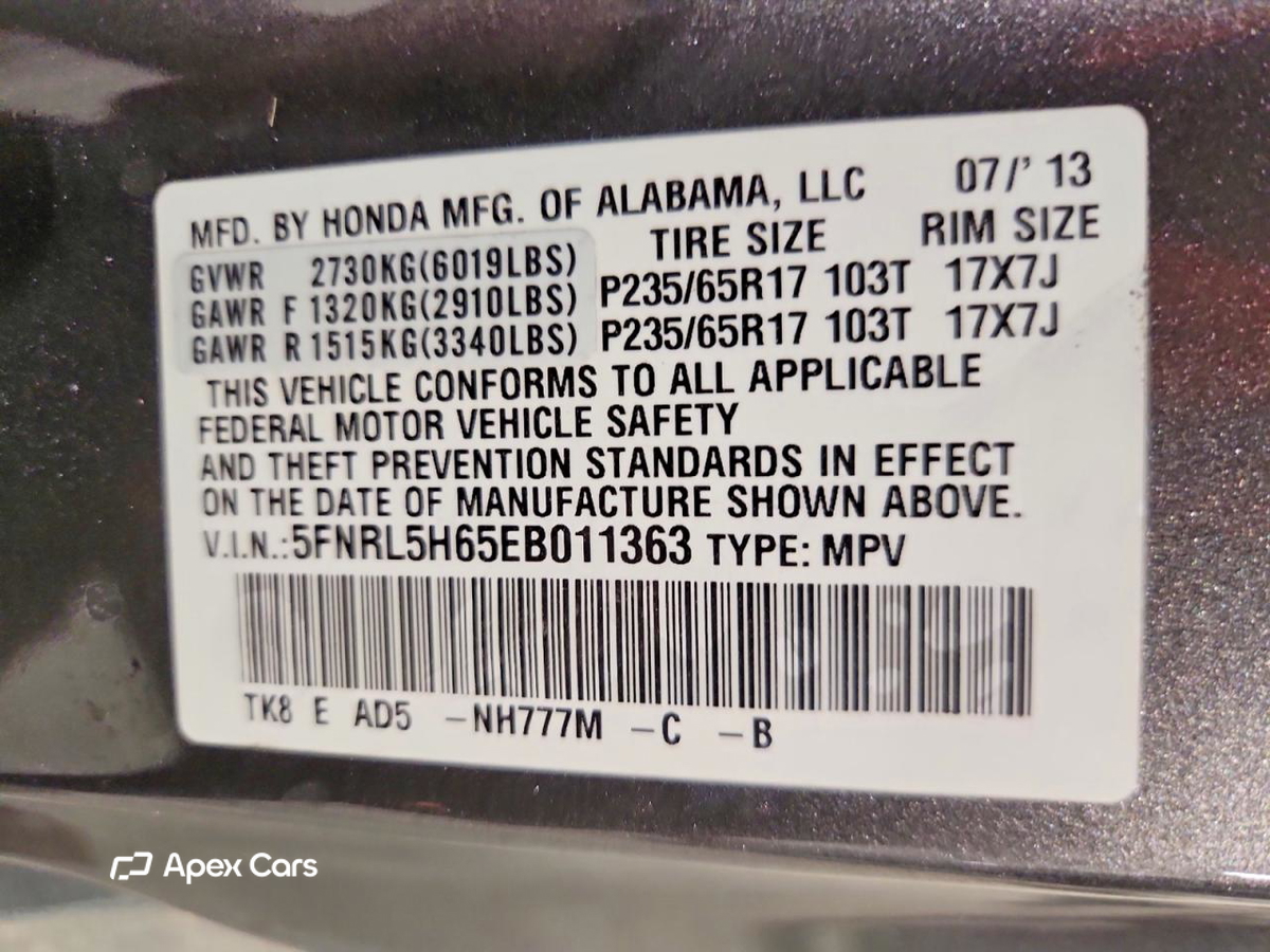 Honda Odyssey 2014