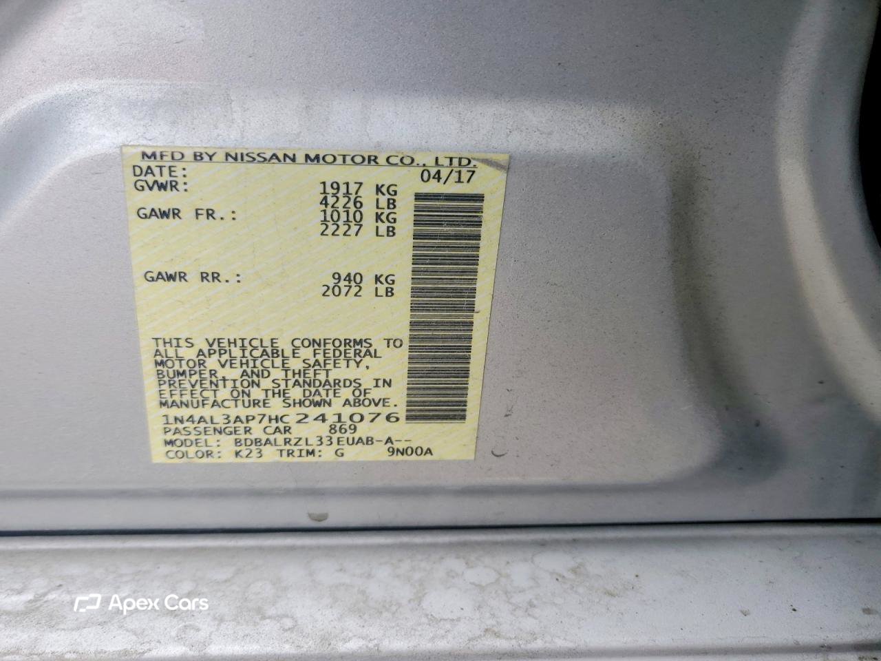 Nissan Altima 2017