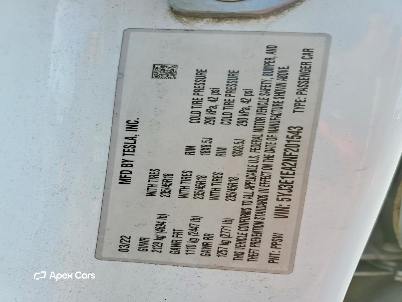 Tesla Model 3 2022