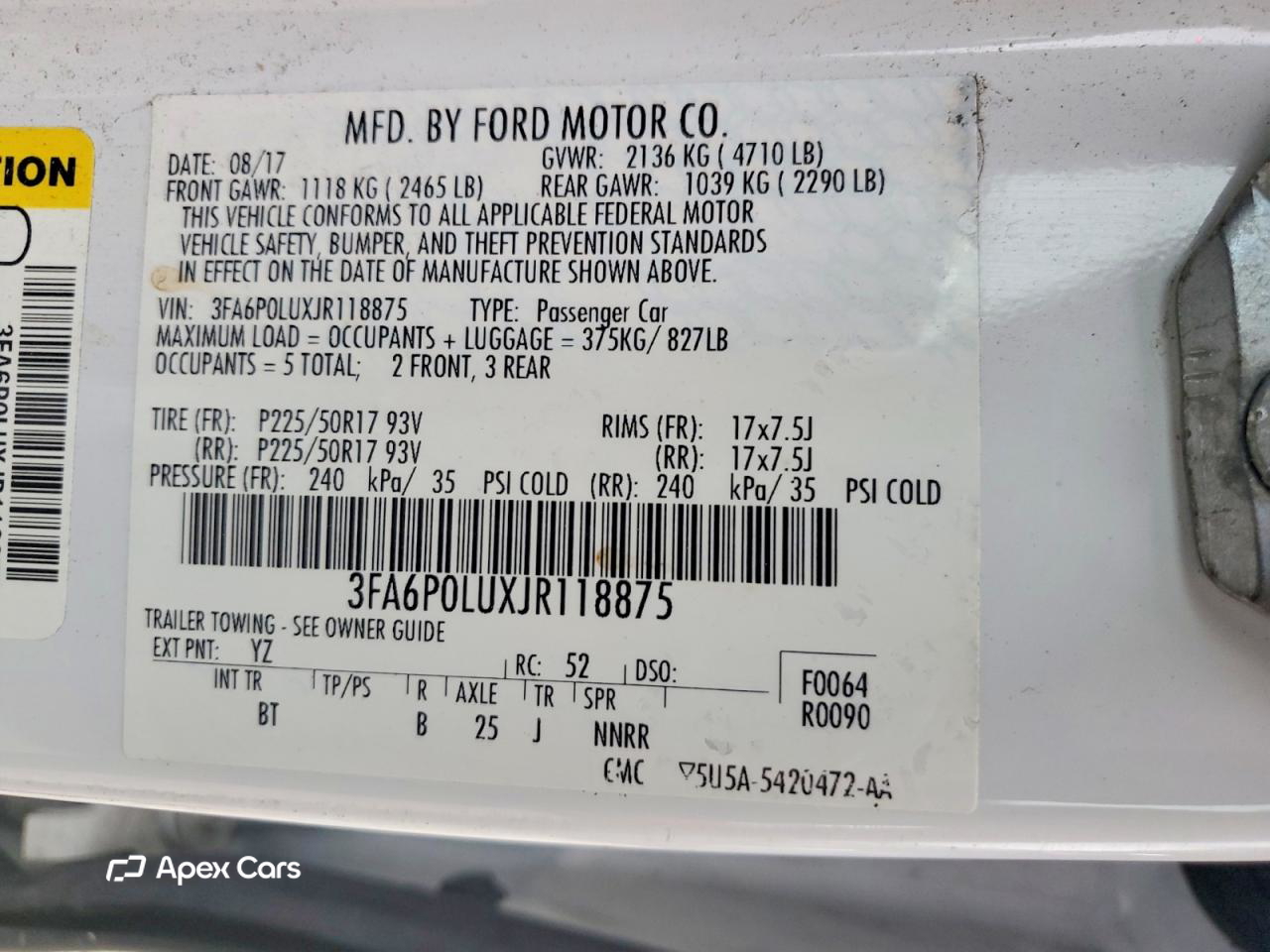 Ford Fusion 2018