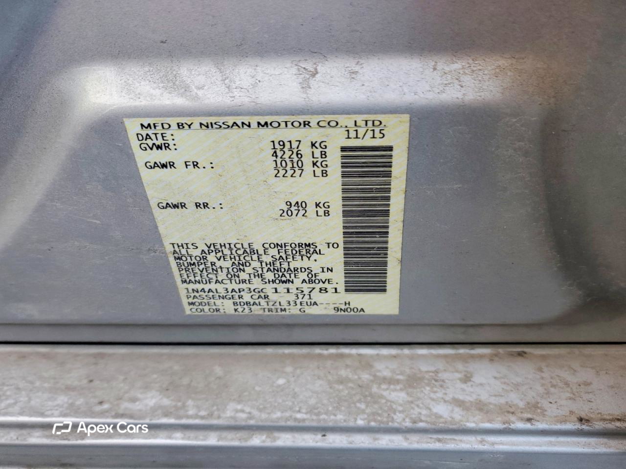 Nissan Altima 2016