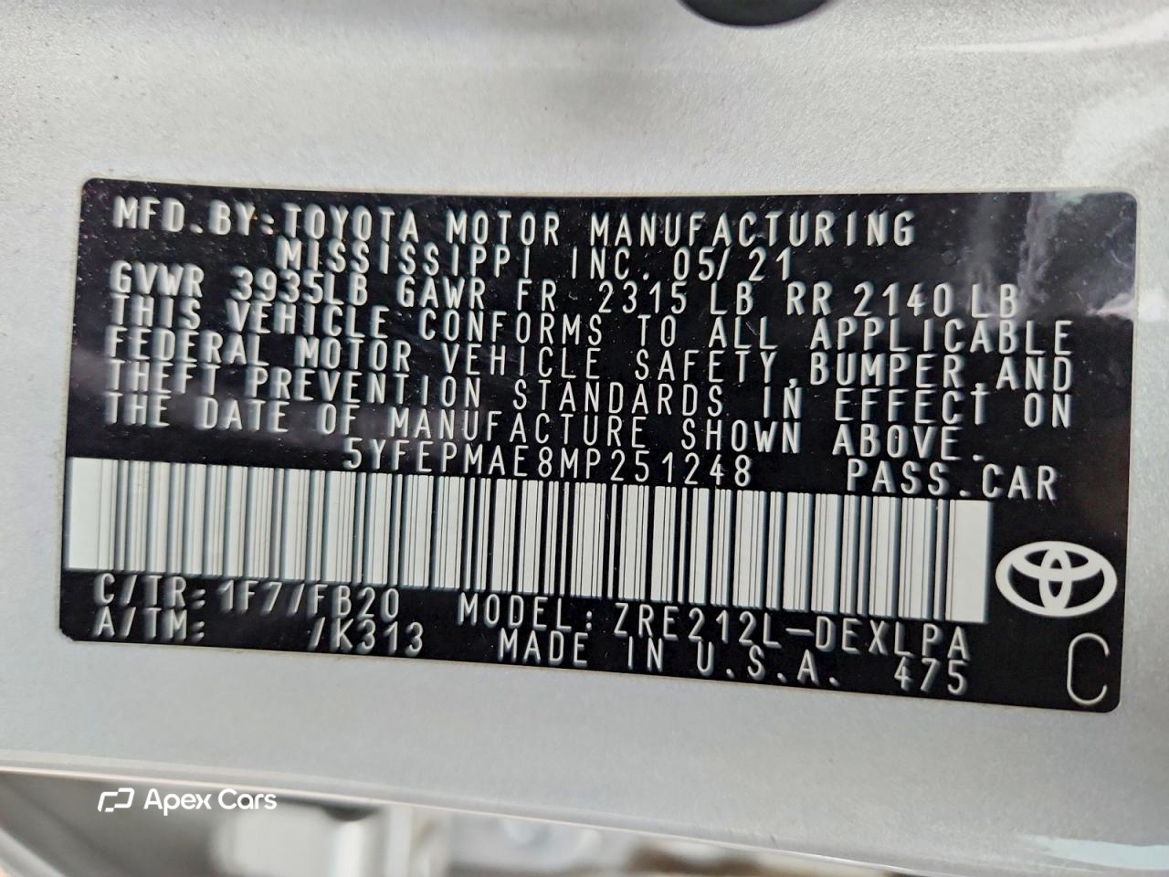 Toyota Corolla 2021
