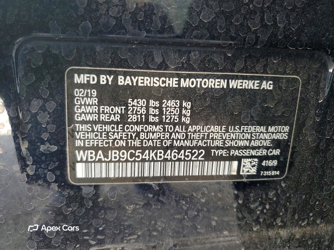 BMW Series 5 2019